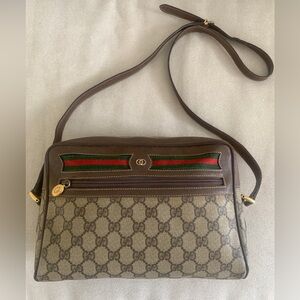 Vintage Gucci Supreme Sherry Monogram Crossbody Bag, 90’s